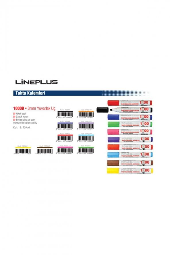 Lineplus Lıneplus 1000-b Tahta Kalemi - Siyah - 12li