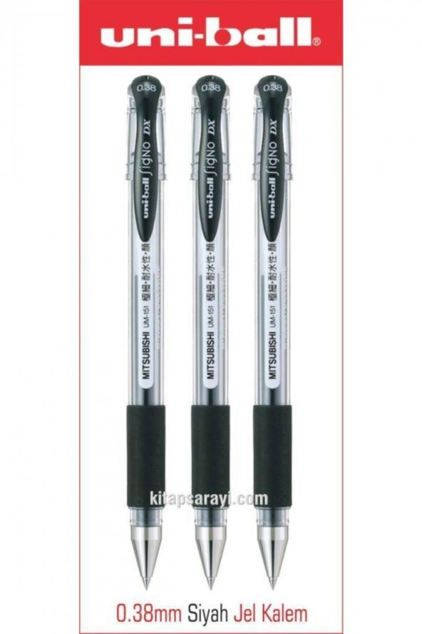 UNİ-BALL Uniball Signo Dx 0.38 Mm Siyah Jel Kalem ürün görseli