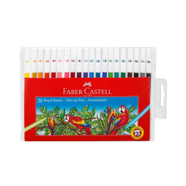 Faber Castell Yıkanabilir Keçeli Kalem 20 Renkli ürün görseli