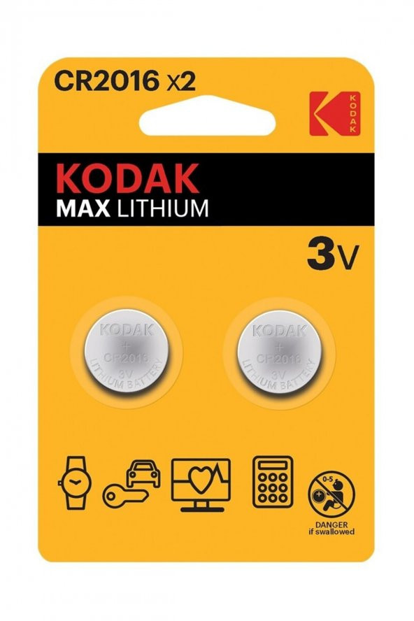 Kodak Lityum Düğme Pil 2li