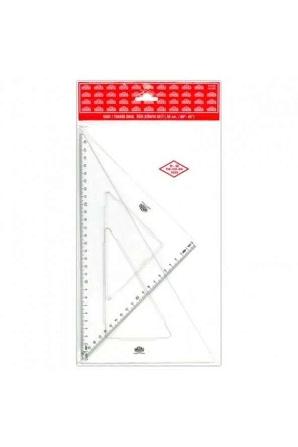 Hatas Yayınları Gönye Set Teknik Okul Öğrenci 30 Cm 60-45 Derece ürün görseli