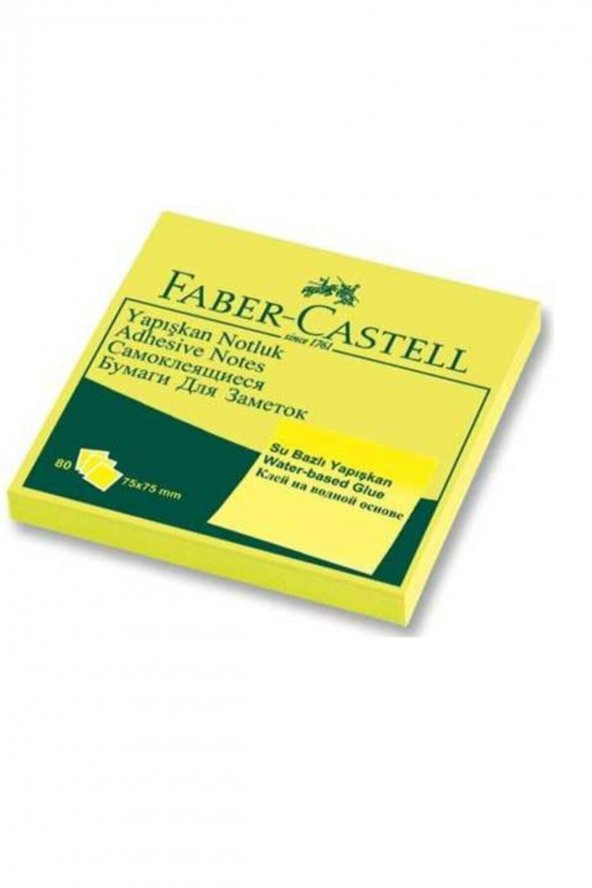 Faber Castell Yapışkanlı Not Kağıdı 75x75 mm