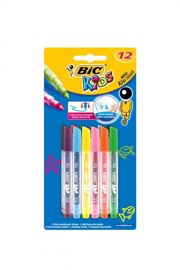 Bic Kids Couleur Mini Keçeli Kalem 12 Renk 8374903 ürün görseli