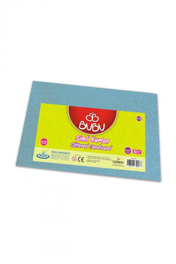 Bubu Simli Karton 10 Adet 50x70 cm. AÇIK MAVİ ürün görseli