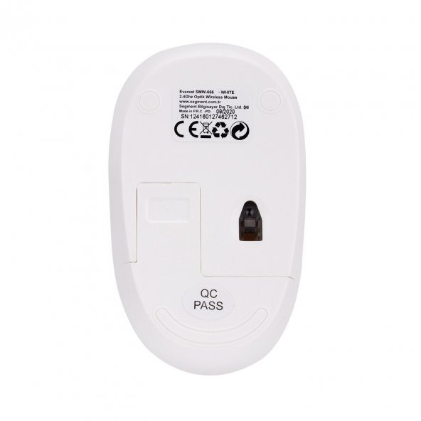 EVEREST SMW-666 USB BEYAZ  2.4GHZ OPTİK WIRELESS MOUSE 1500DPI TAK ÇALIŞTIR KABLOSUZ - 5