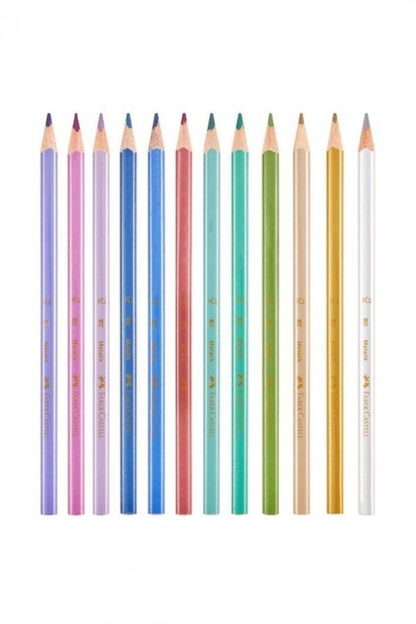 Faber Castell Fc Ucgen Boya Kalemı Metalık 12lı (fsc) - Resim 2