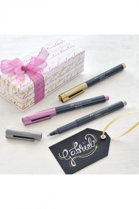 Faber Castell Kalın Uçlu Metalik Keçe Kalem M Yeşil - Resim 2