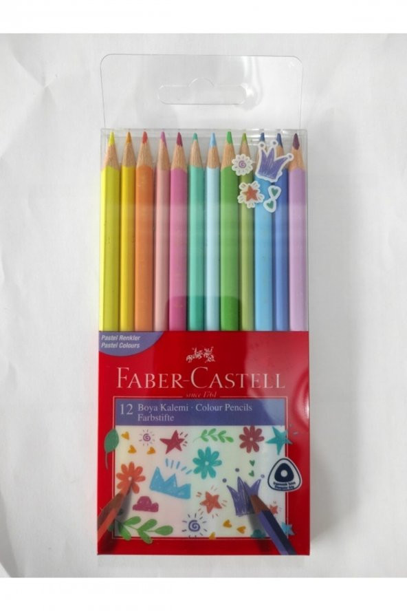 Faber Castell Kuru Boya Kalemi Pastel Renkler 12li
