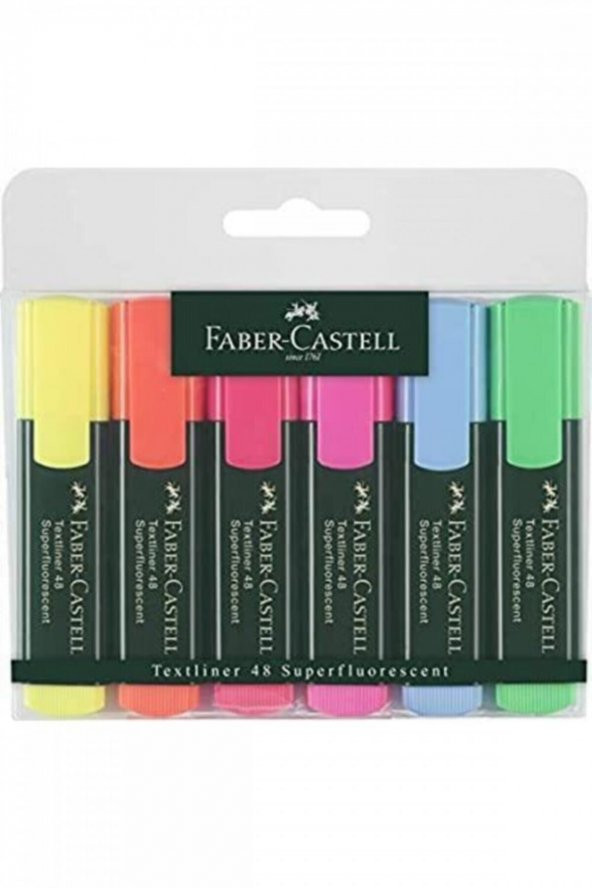 Faber Castell Fosforlu Kalem Karışık 6 Renk ürün görseli