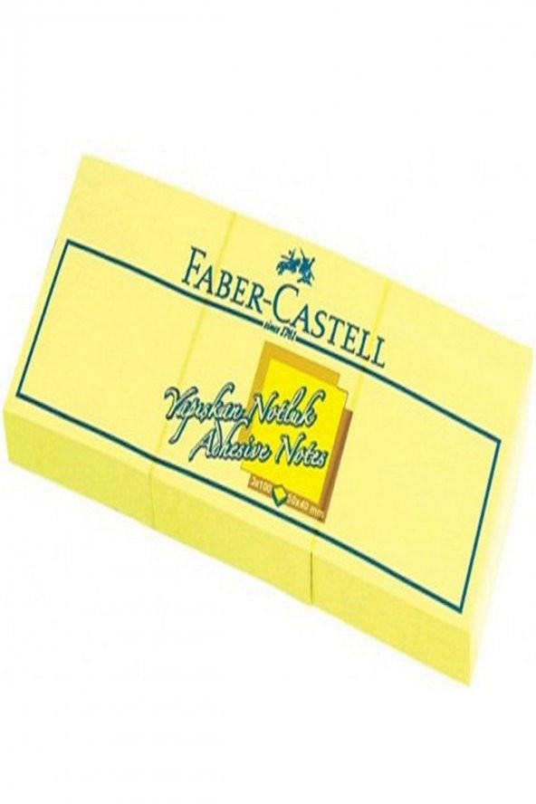 Faber Castell Faber-castell Yapışkan Notluk 50x40 3lü Sarı / ürün görseli