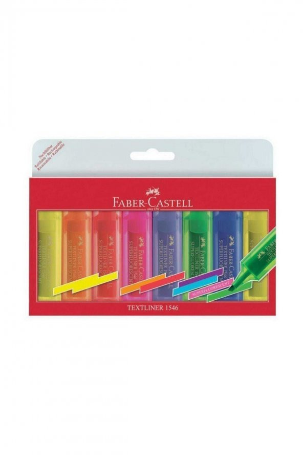 Faber Castell Faber-castell Şeffaf Gövde Fosforlu Kalem 8 Renk ürün görseli