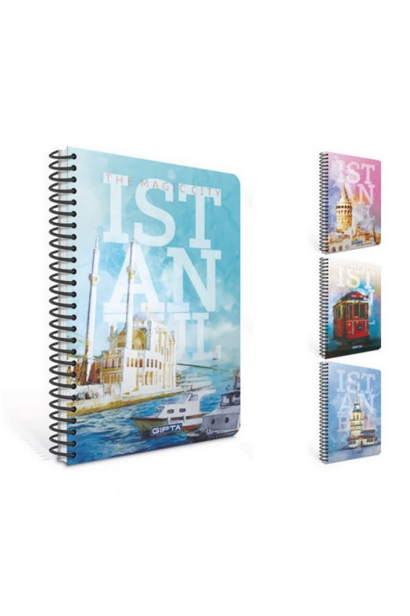 Gıpta İstanbul A4 80 Yaprak Kareli Karton Kpk Spiralli Defter (2131) ürün görseli