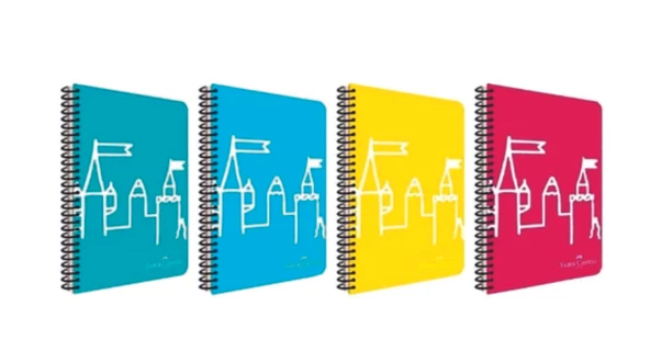 Faber Castell FABER CASTELL A4 ŞATO KAPAK 80 YAPRAK KARELİ SPİRALLİ DEFTER - 1