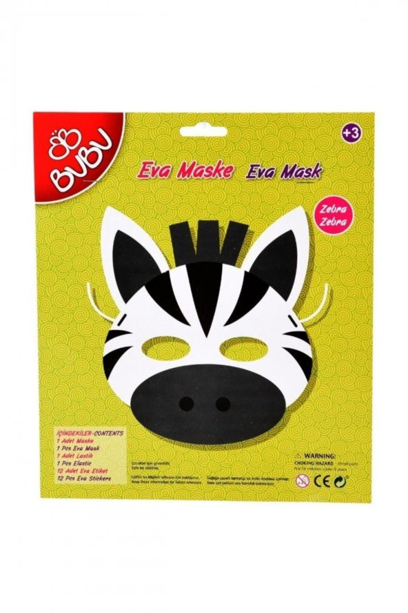 Bubu Ceren Oyuncak Eva Maske Zebra
