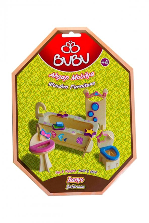 Bubu Yap&Yapıştır Ahşap Mobilya Maketi (Banyo) Bbap0038 / ürün görseli