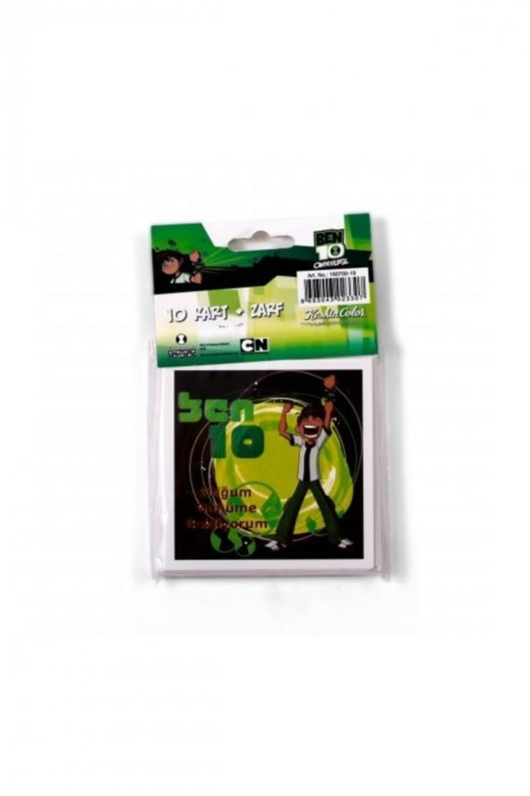 Ben 10 Ben10 Doğum Günü Kart+zarf 10 Lu / ürün görseli
