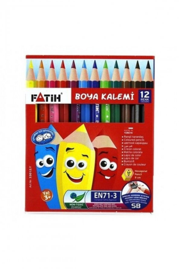 Fatih Kuru Boya 12 Renk Yarım Boy 5520.00277 Fma08449