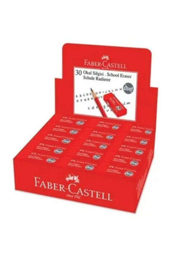 Faber Castell 30 Lu Kırmızı Silgi Takımı ürün görseli