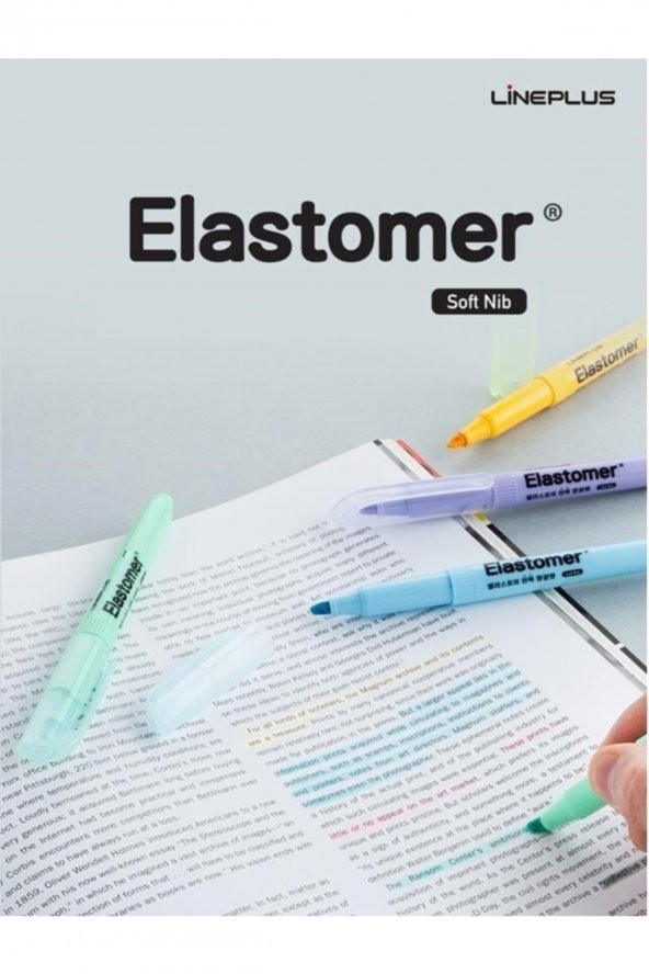 Lineplus Elastomer Fosforlu Kalem Pastel Renkler Limon Sarı - Resim 2