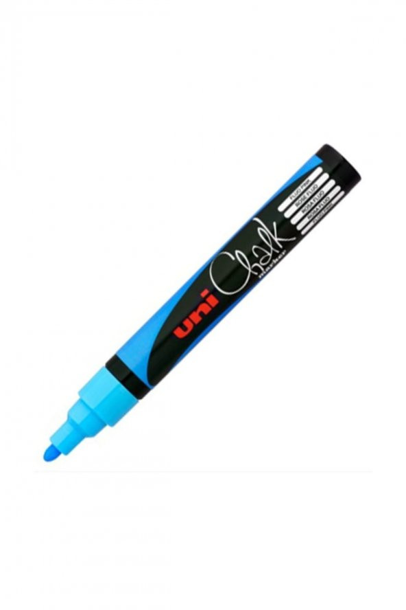 Uni Chalk Marker Wet Wipe Light Blue 1.8-2.5mm