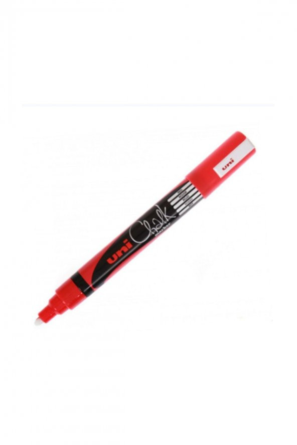 Uni Chalk Marker Wet Wipe Red 1.8-2.5mm ürün görseli