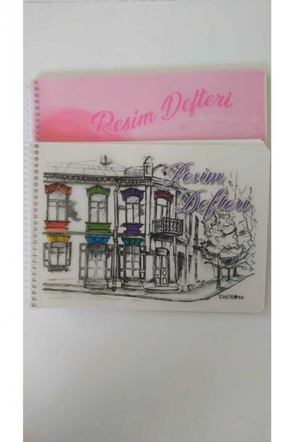ÇINAR DİZAYN Unı Note 17x24 Spiralli Pp Kapak 25 Yaprak Resim Defteri (2 Adet) - 2