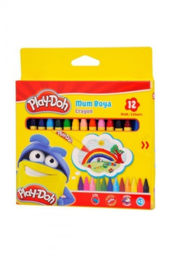 Play Doh 12 Renk Crayon Mum Boya 11 mm