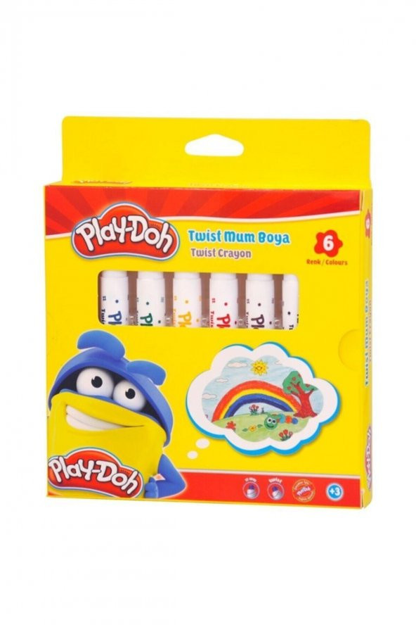 Play Doh Play-Doh 6 Renk Twist Crayon Karton Kutu 10Mm / ürün görseli