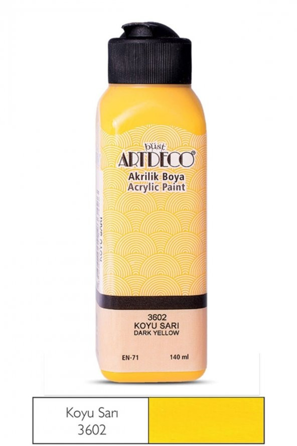 Artdeco Koyu Sarı Akrilik Boya 140 ml ürün görseli