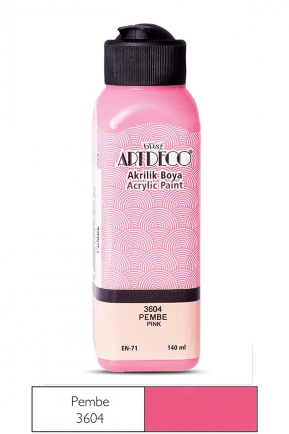 Artdeco 140ml Pembe Akrilik Boya 3604 ürün görseli