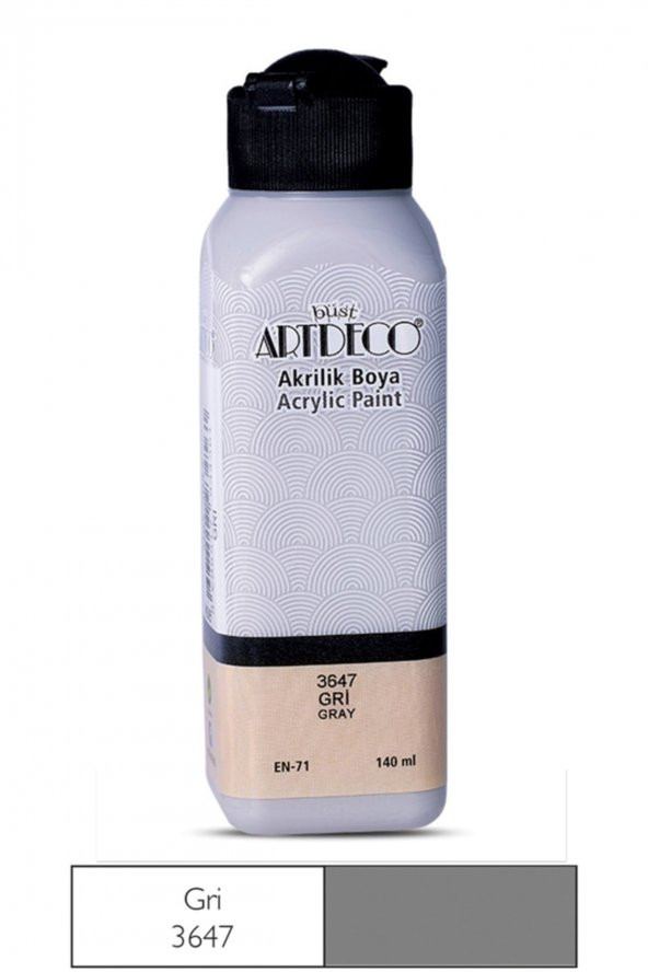 Artdeco 140ml Gri Akrilik Boya 3647 ürün görseli