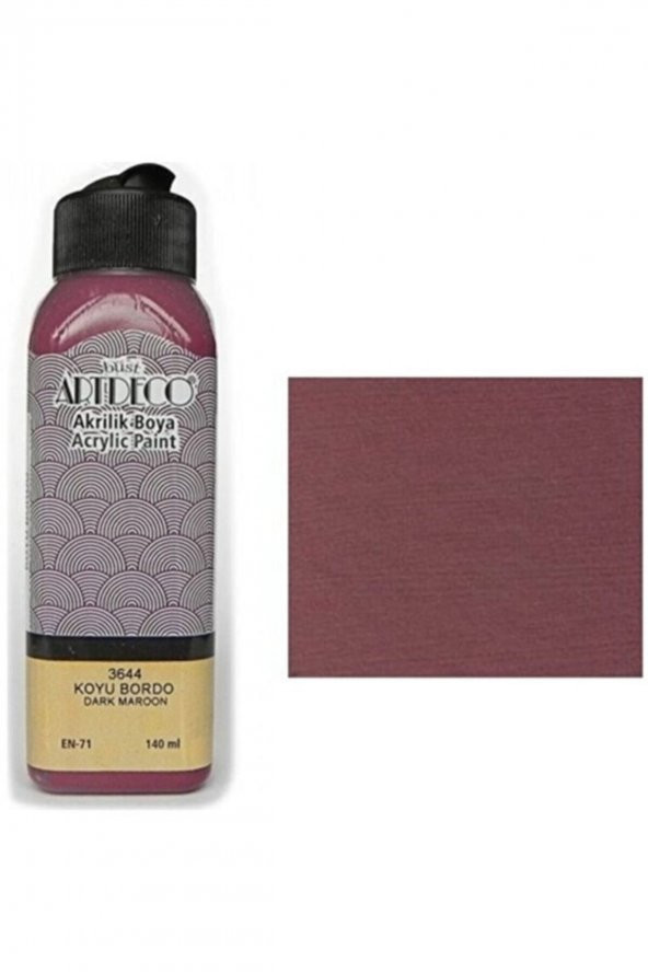 Artdeco 140ml Koyu Bordo Akrilik Boya 3644 ürün görseli