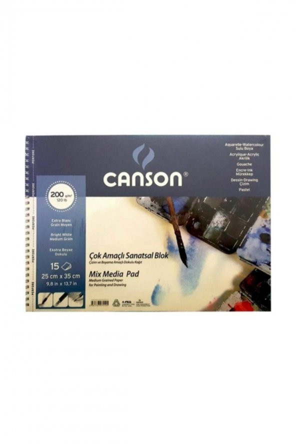 Canson Resim Defteri 200 gr 25x35 cm 15 Sayfa ürün görseli