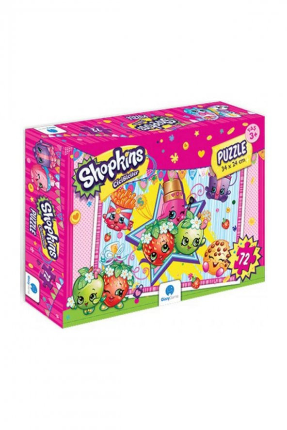 Gizzy Game Shopkins ( Cici Biciler ) 72 Parça Çocuk Puzzle /