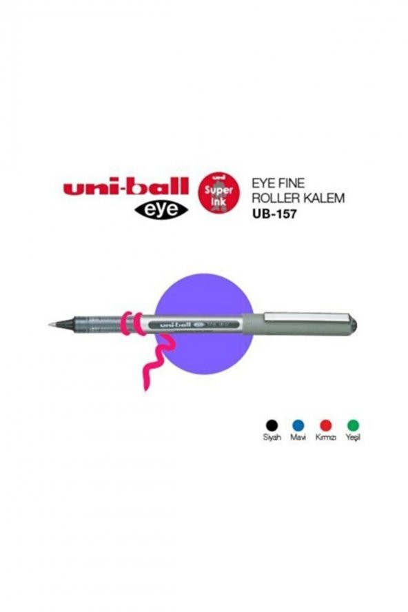 Uni Eye Fine 0.7 Roller Kalem - Siyah - Resim 2