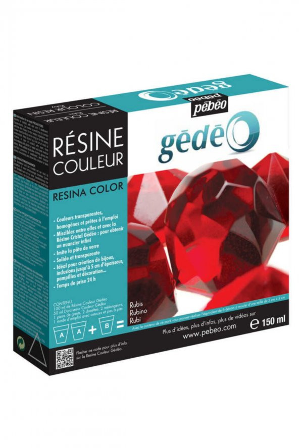 Pebeo Gedeo Kırmızı Reçine - 150ml Kit ürün görseli