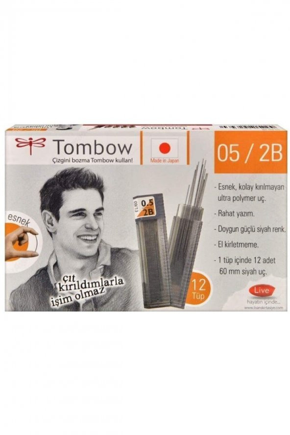 Tombow Min Klasik Tüp 0.5 Mm 2b 12 Adet - Resim 2