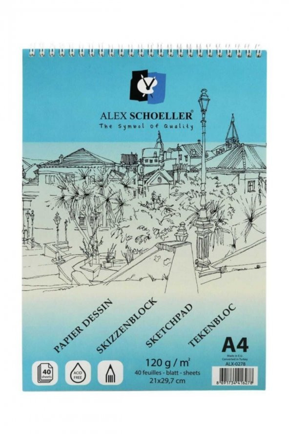 Alex Eskiz Defteri A4 120 Gr.40 Lı Alx-0278 - 1