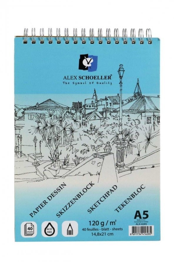 Alex Eskiz Defteri A5 120 Gr.40 Lı Alx-0285 ürün görseli