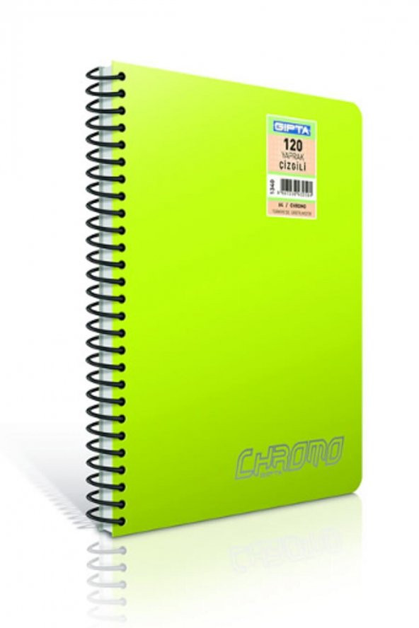 Gıpta Chromo A4 140 Yaprak Kareli PP Kapak Spiralli Defter (1494) ürün görseli