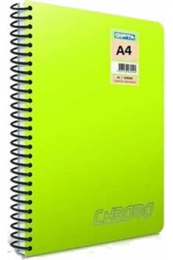 Gıpta A4 140 Yaprak Çizgili Chromo Spiralli Plastil Kapaklı Defter