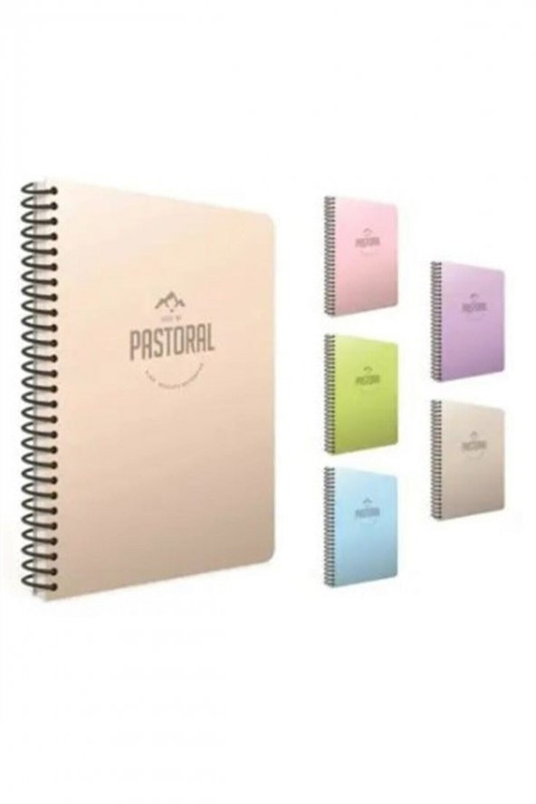 Gıpta Spiralli Pastoral Çizgili Defter 17x24 cm 72 yaprak ürün görseli