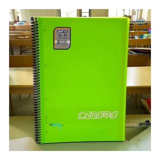 Gıpta Plastik Kapak Çizgili 80 Yaprak A4 Spiralli Defter 12 li Paket ürün görseli