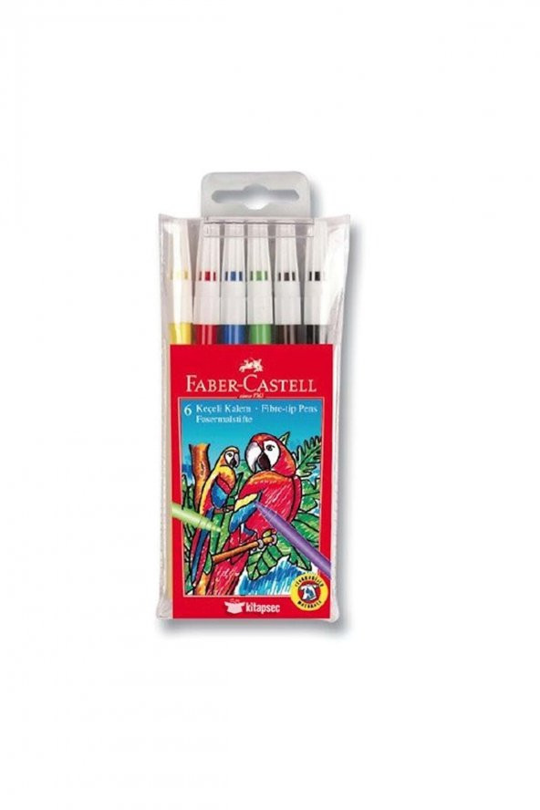 Faber Castell - Keçeli Boya Kalemi 6 Renk ürün görseli