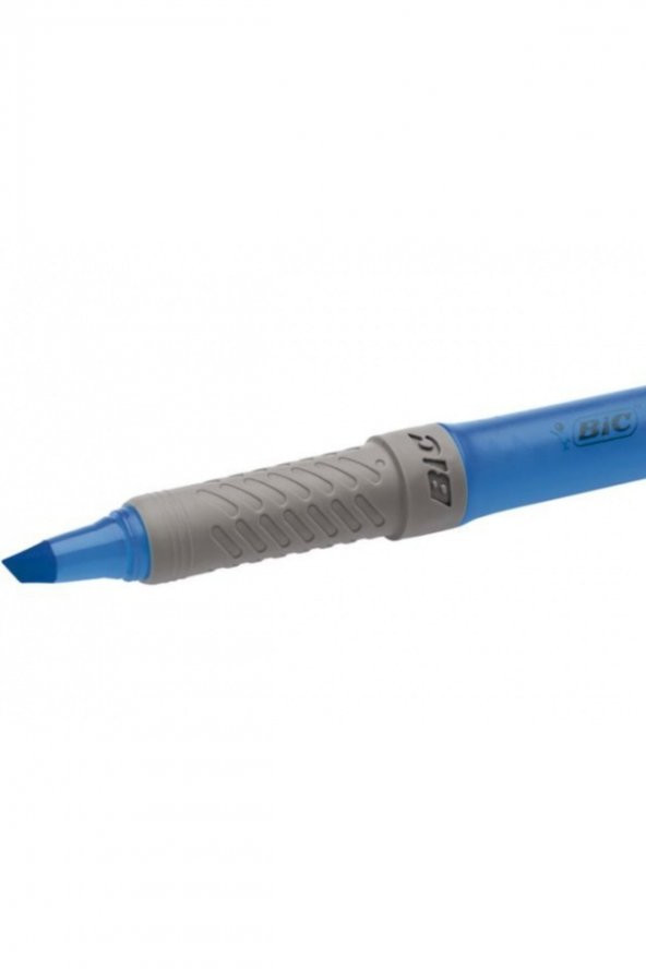 Bic Briteliner Grip Fosforlu Kalem Mavi, 12li Kutu - 2