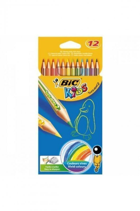 Bic Kids Tropicolors Kuru Boya Kalemi 12 Renk - Resim 2