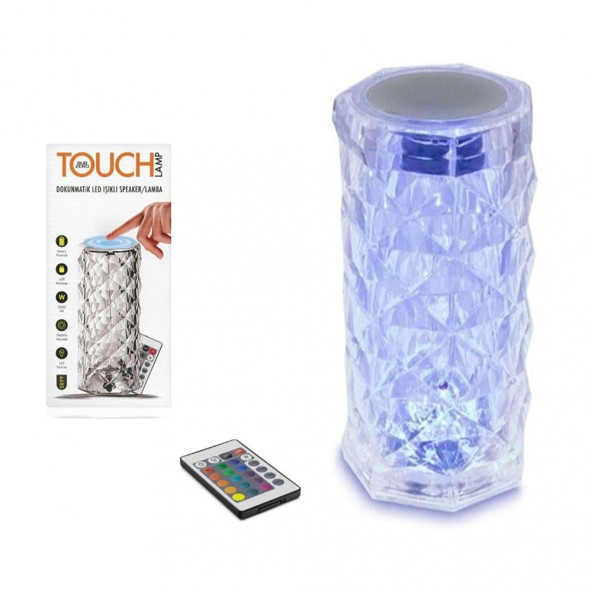 Kumandalı Şarjlı Kablosuz Kristal Işık Müzik Çalar Ses Bombası Touch Lamp
