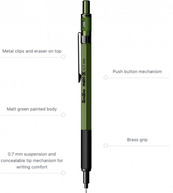 Scrikss Matri-X Versatil 0.7 mm Haki Şeffaf Kutu - 5