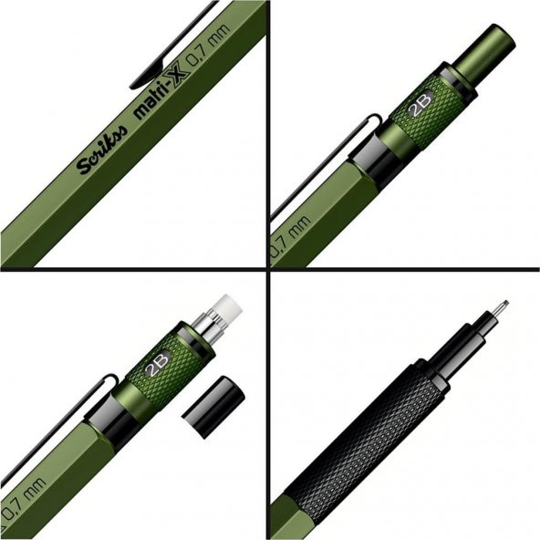 Scrikss Matri-X Versatil 0.7 mm Haki Şeffaf Kutu - 6
