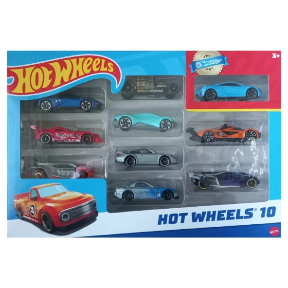 Hot Wheels 10lu Karışık Araba Seti 95 Mazda Rx-7 - 4